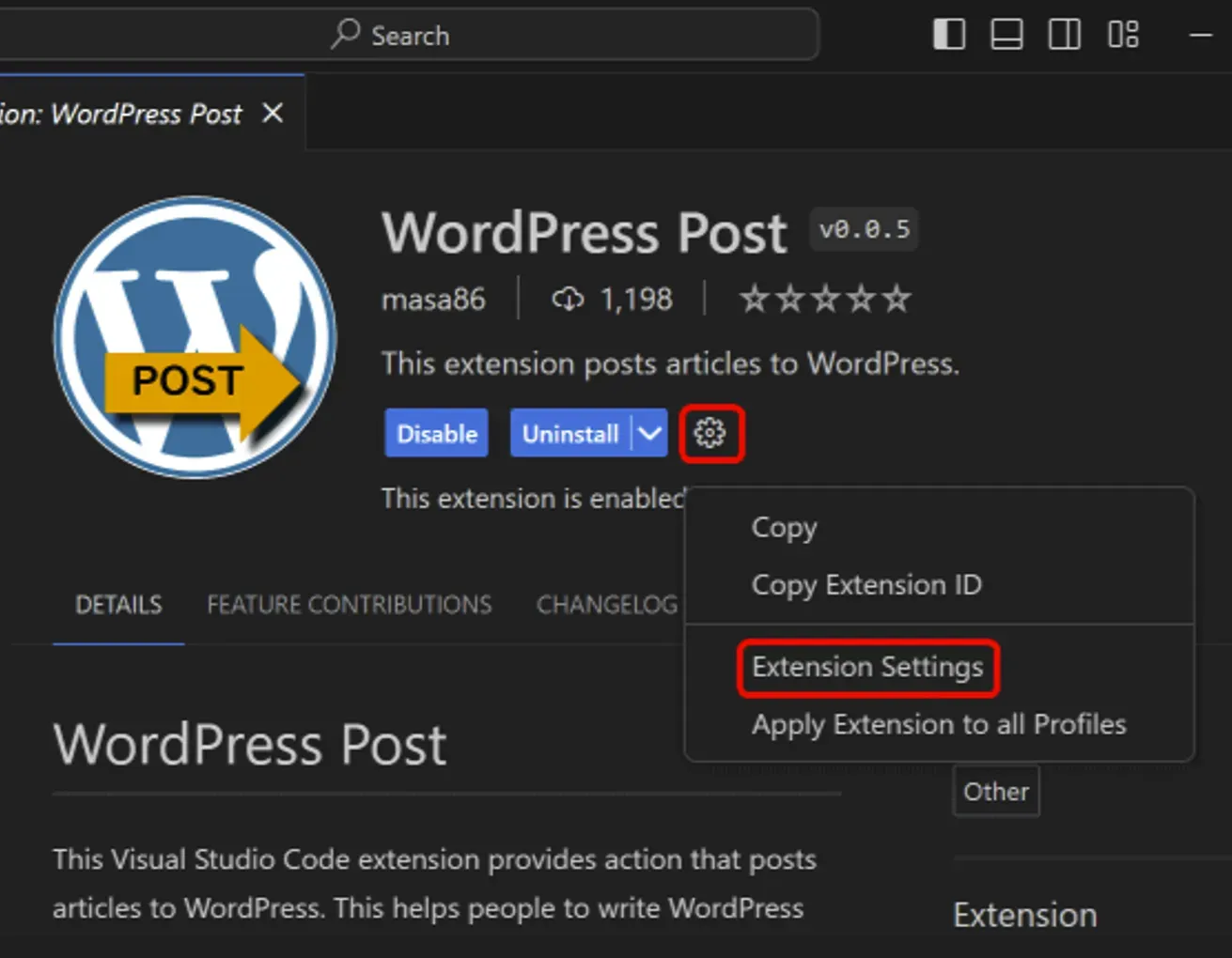 WordPress Postを設定