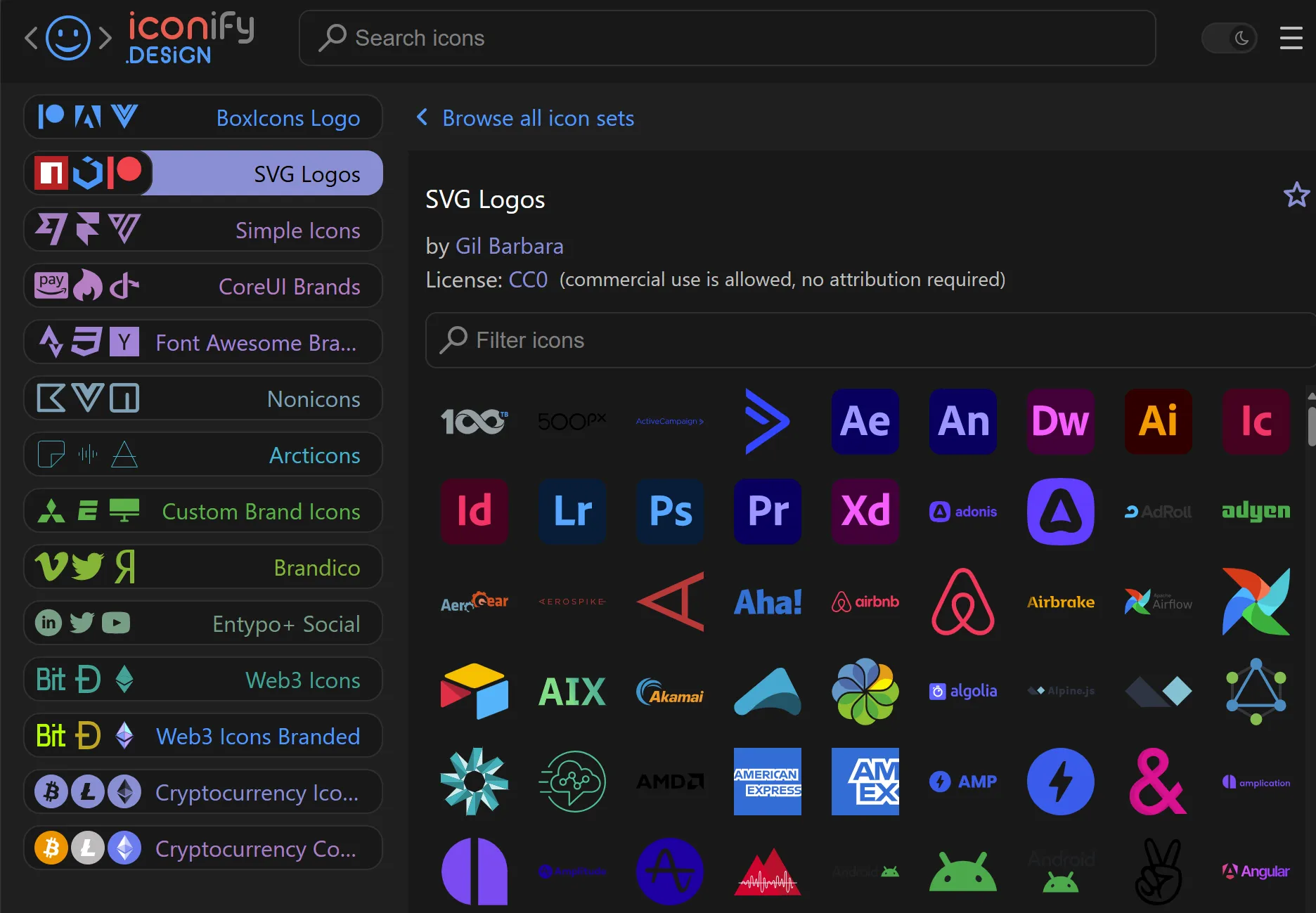 iconify　logos