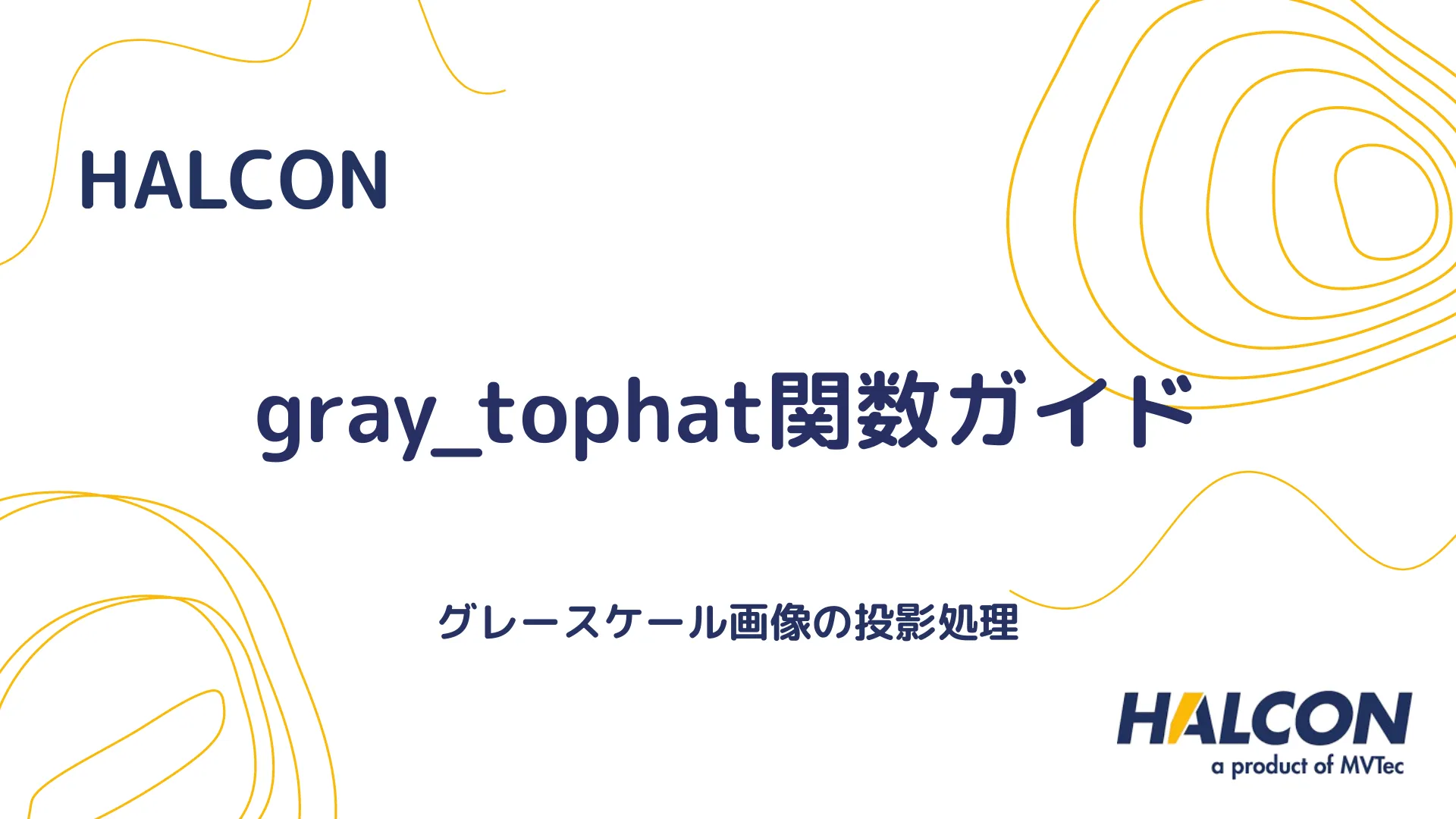 【HALCON】gray_tophat関数ガイド - グレースケール画像のトップハット変換