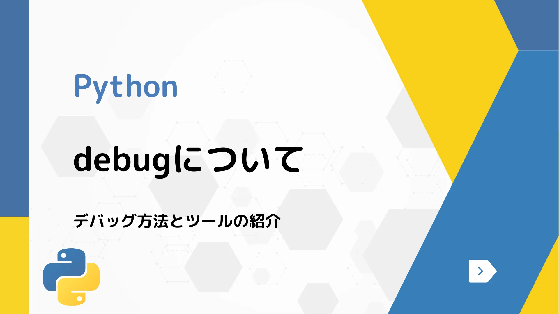 【Python】debugについて - デバッグ方法とツールの紹介