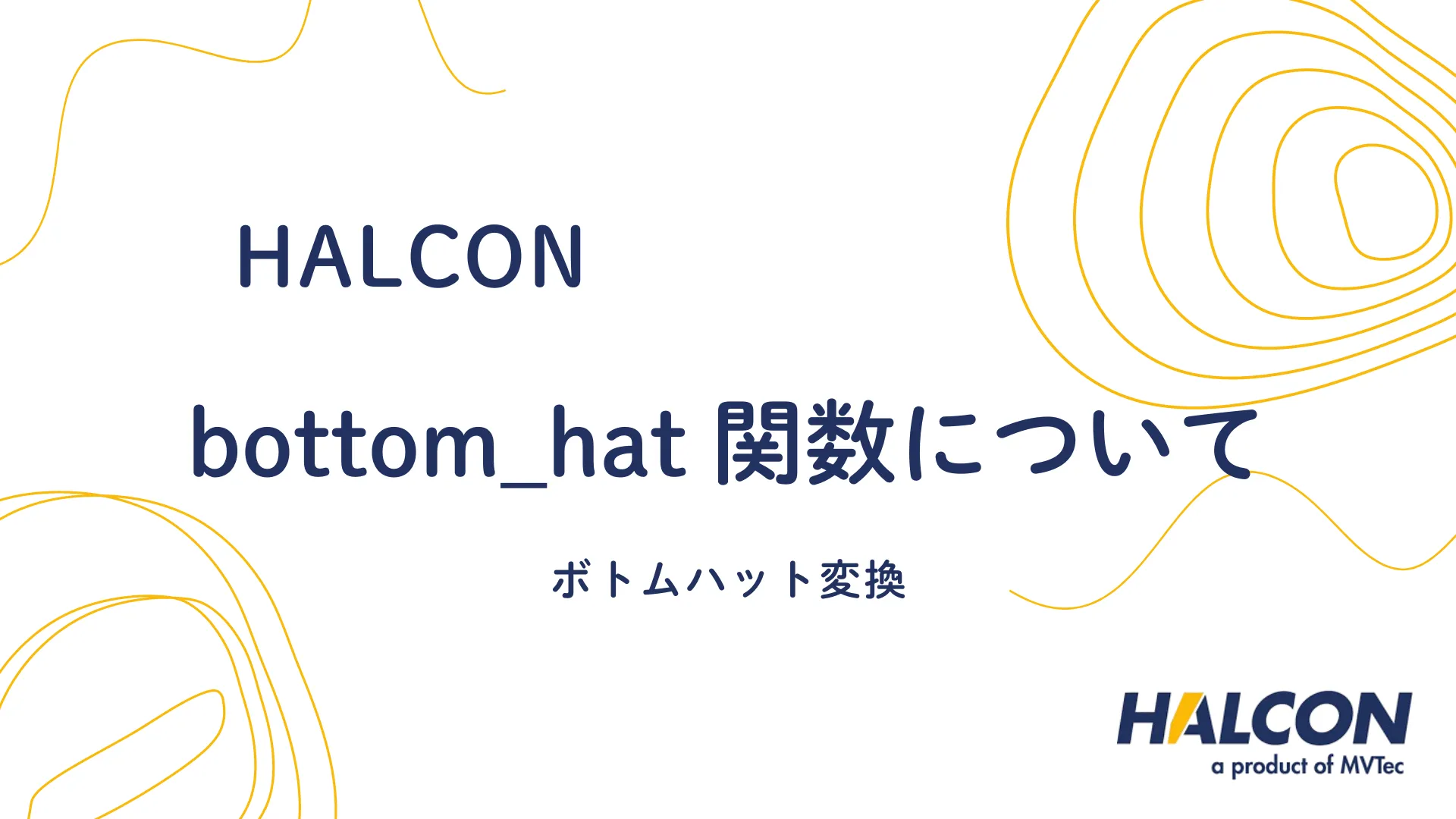 【HALCON】bottom_hat 関数について – ボトムハット変換