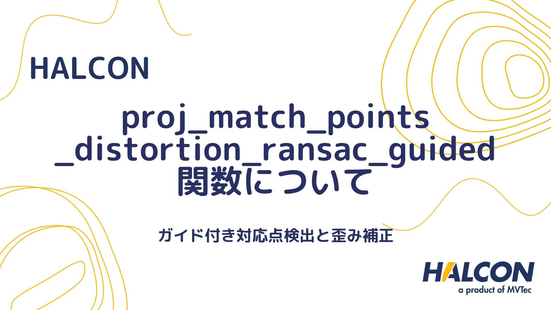 【HALCON】proj_match_points_distortion_ransac_guided 関数について - ガイド付き対応点検出と歪み補正