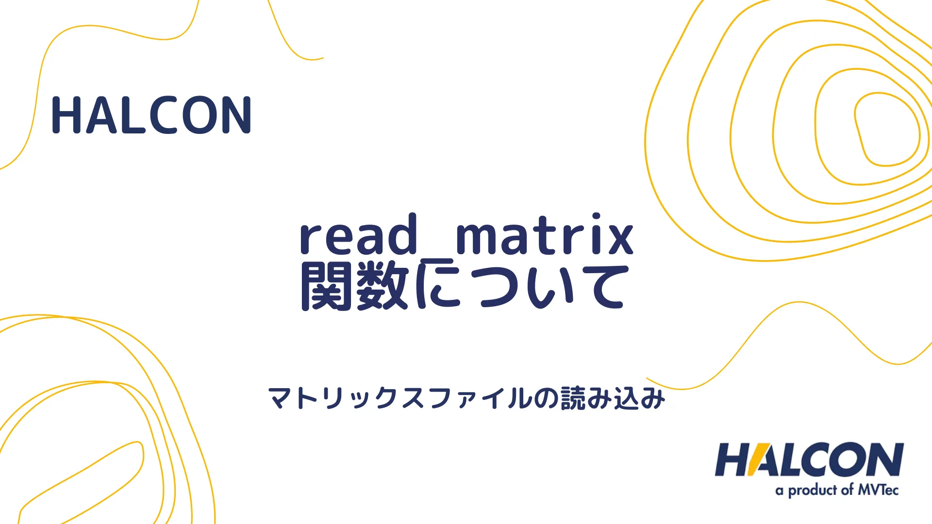 【HALCON】read_matrix 関数について - マトリックスファイルの読み込み