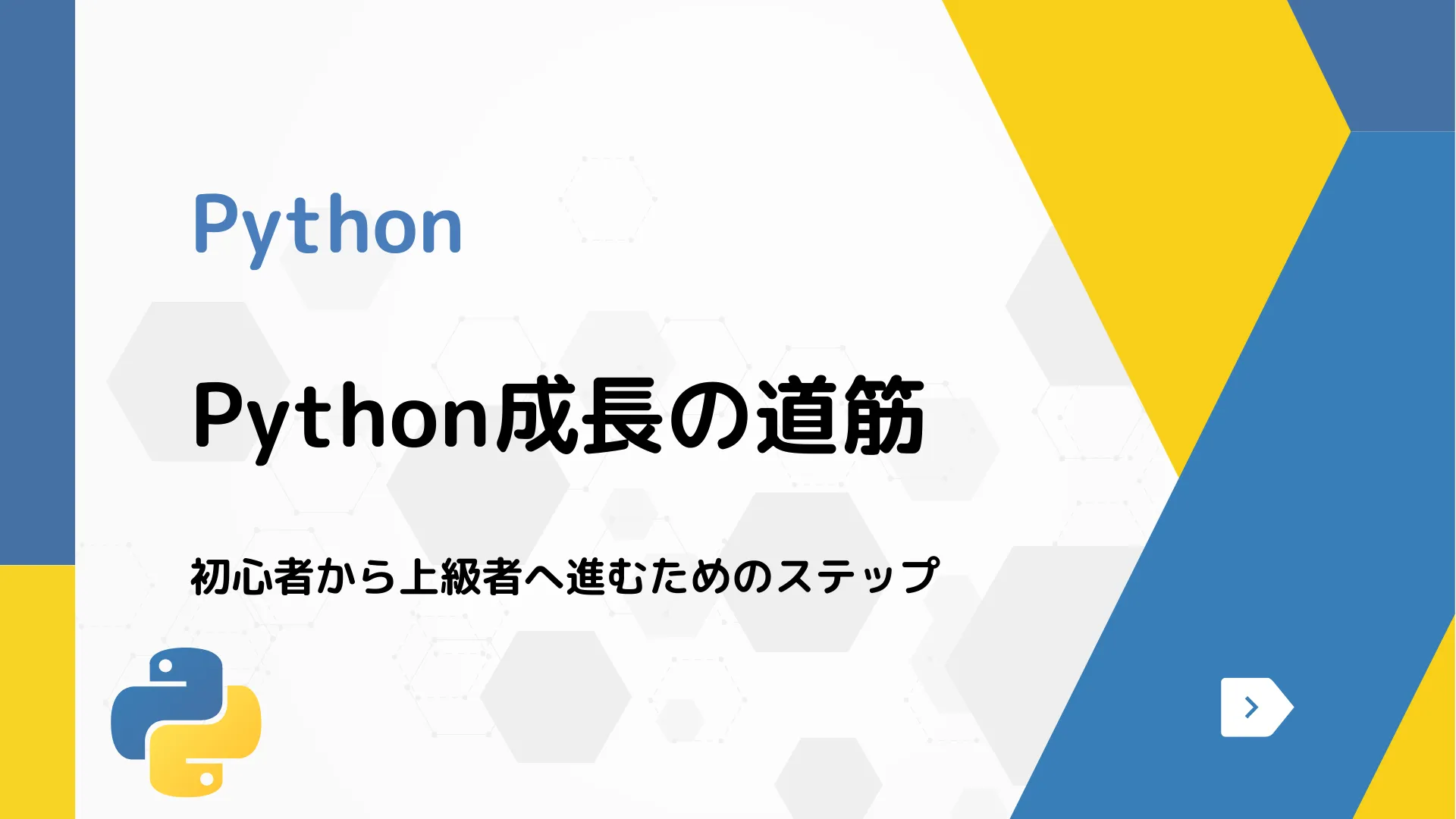 【Python】Python成長の道筋 - 初心者から上級者へ進むためのステップ