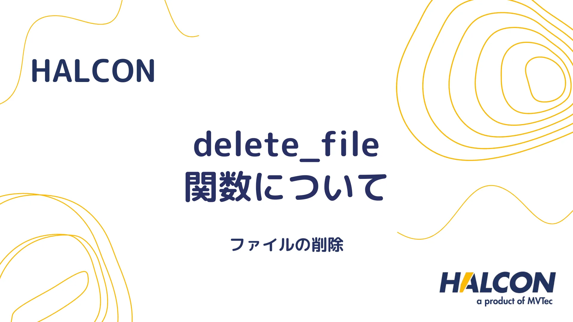 【HALCON】delete_file 関数について - ファイルの削除