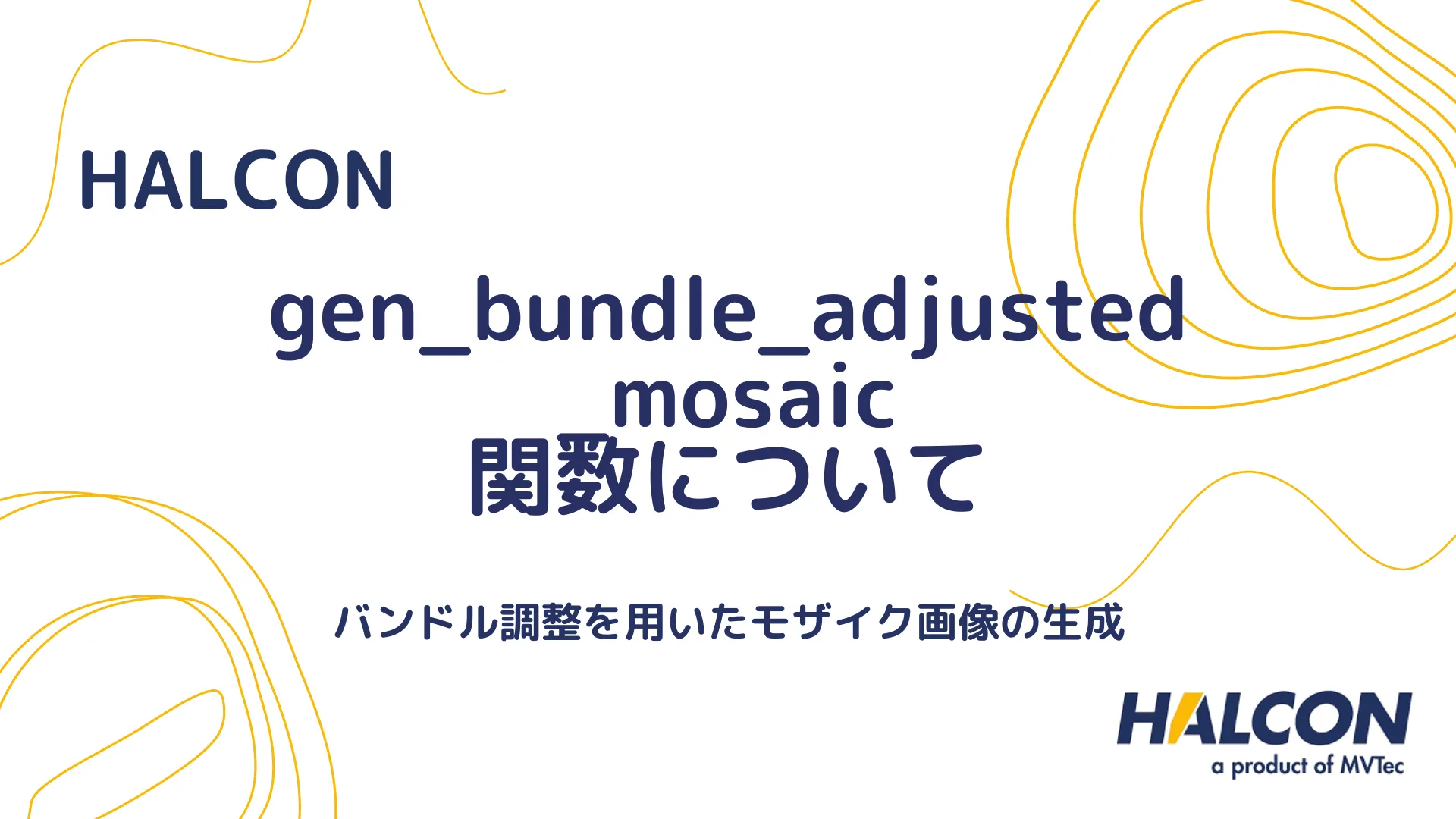 【HALCON】gen_bundle_adjusted_mosaic 関数について - バンドル調整を用いたモザイク画像の生成