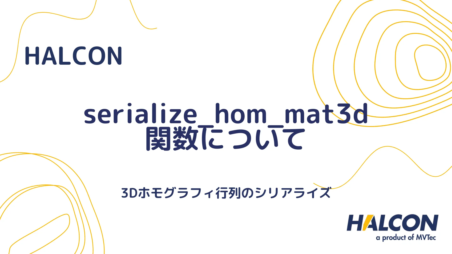 【HALCON】serialize_hom_mat3d 関数について - 3Dホモグラフィ行列のシリアライズ