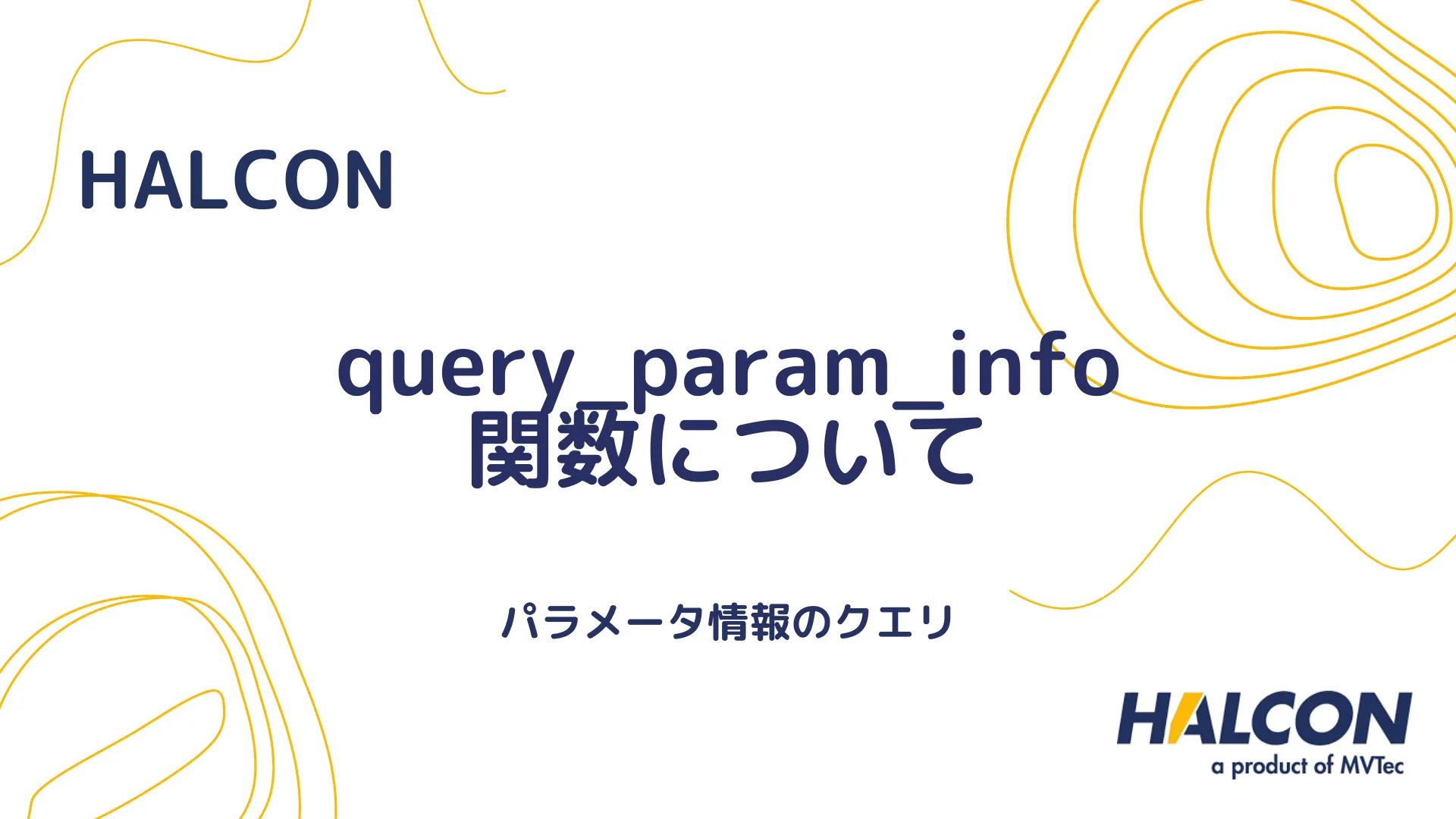 【HALCON】query_param_info 関数について - パラメータ情報のクエリ