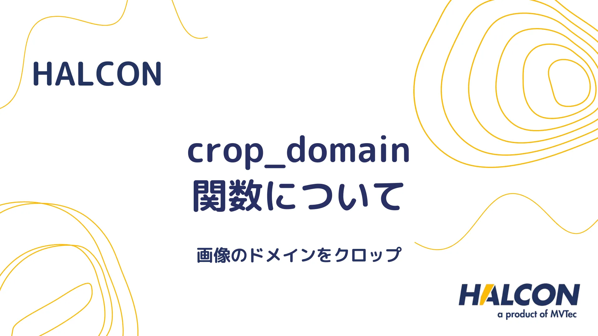 【HALCON】crop_domain 関数について - 画像のドメインをクロップ