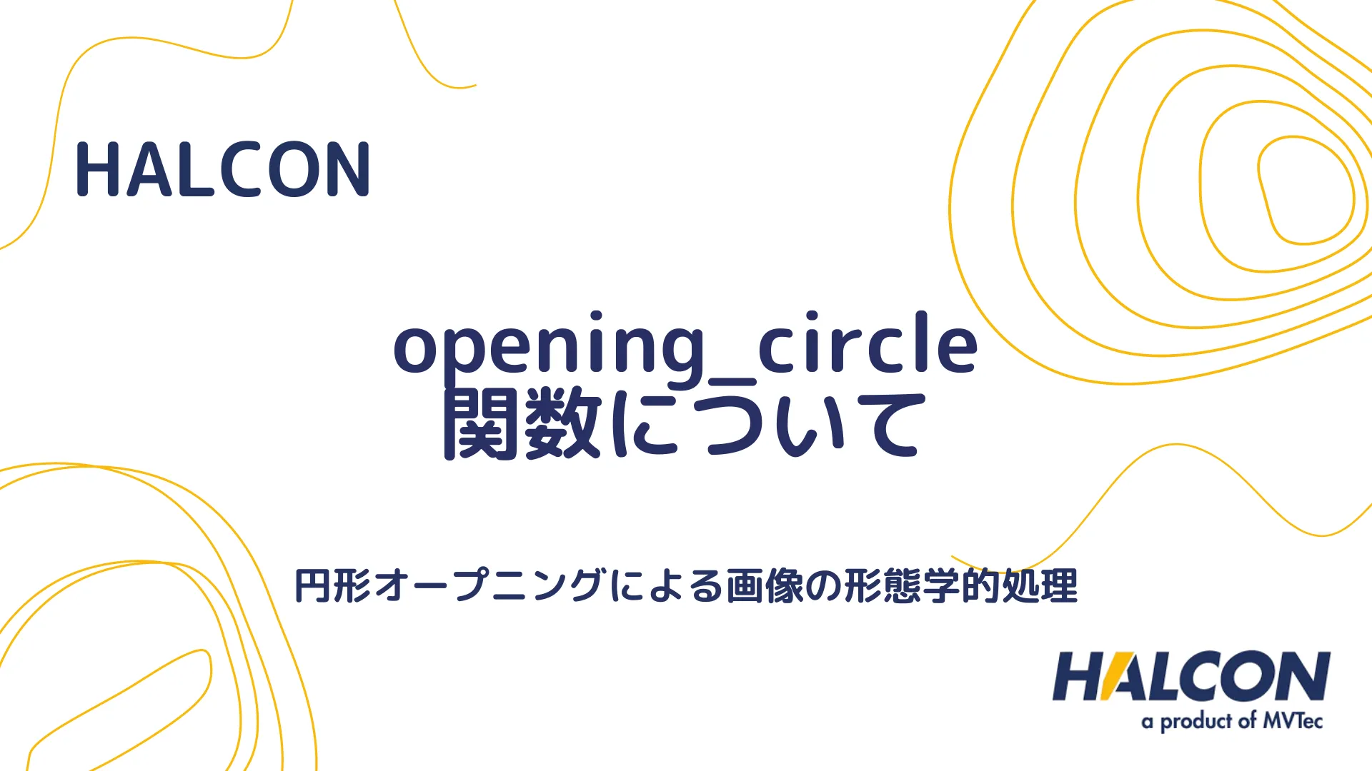 【HALCON】opening_circle 関数について - 円形オープニングによる画像の形態学的処理